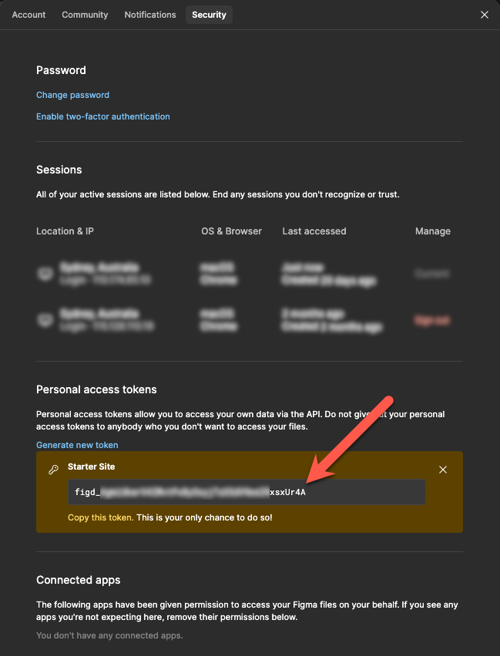 Figma Settings - Token Value