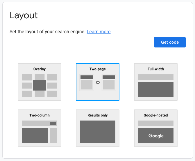 Google Search Layout